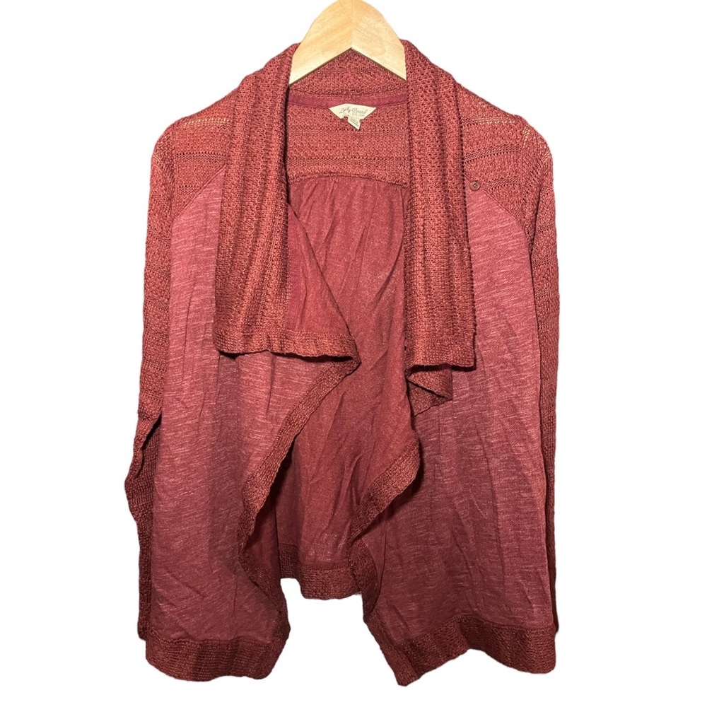Lucky Brand Burgundy Cardigan